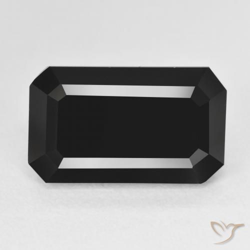 10.21ct Natural Schorl Tourmaline, Emerald Cut, Opaque