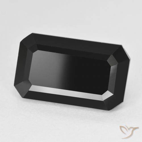 10.21 ct Black Tourmaline Stone, Natural Tourmaline in Octagon Step Cut Shape for Sale