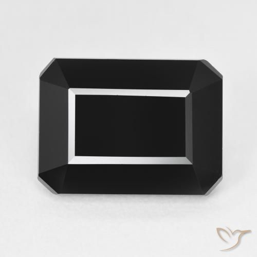 10.29ct Natural Schorl Tourmaline, Emerald Cut, Opaque