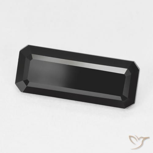 3.59 ct Black Tourmaline Stone, Natural Tourmaline in Octagon Step Cut Shape for Sale