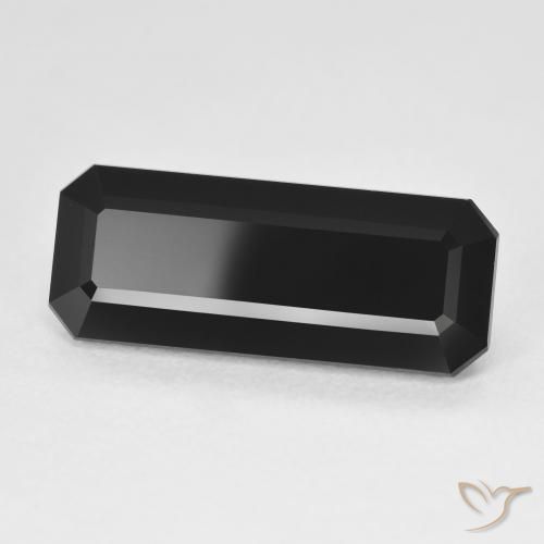 6.60 ct Black Tourmaline Stone, Natural Tourmaline in Octagon Step Cut Shape for Sale