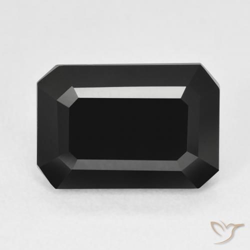 5.97ct Natural Schorl Tourmaline, Emerald Cut, Opaque