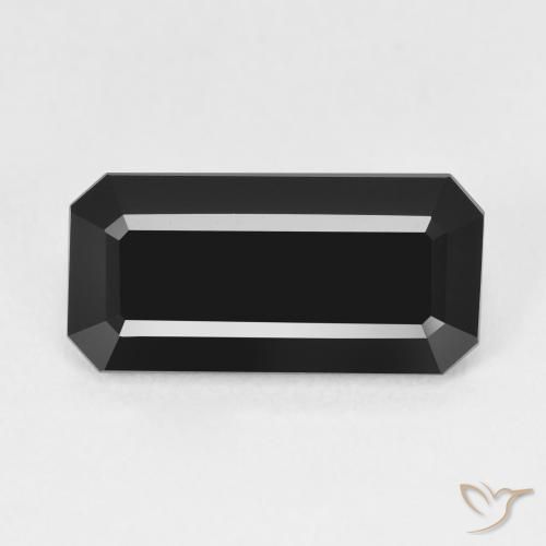 5.66ct Natural Schorl Tourmaline, Emerald Cut, Opaque