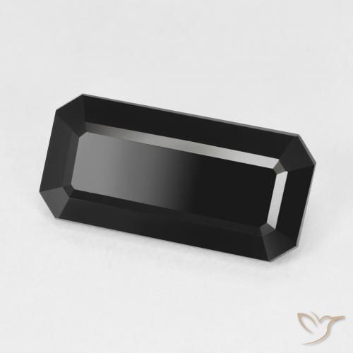 5.66 ct Black Tourmaline Stone, Natural Tourmaline in Octagon Step Cut Shape for Sale
