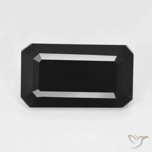 6.61ct Natural Schorl Tourmaline, Emerald Cut, Opaque