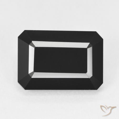 7.07ct Natural Schorl Tourmaline, Emerald Cut, Opaque