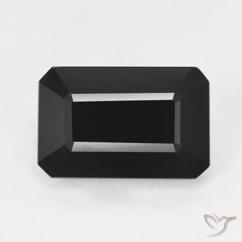 3.98ct Natural Schorl Tourmaline, Emerald Cut, Opaque