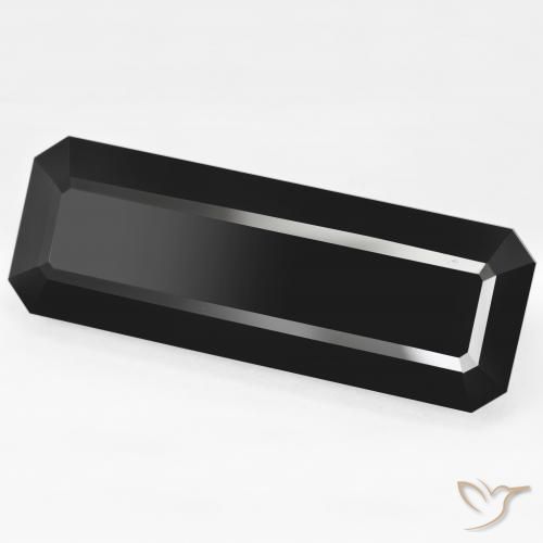 60.38 ct Black Tourmaline Stone, Natural Tourmaline in Octagon Step Cut Shape for Sale