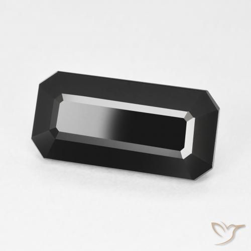 4.16 ct Black Tourmaline Stone, Natural Tourmaline in Octagon Step Cut Shape for Sale