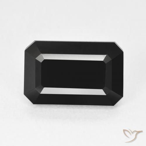 4.83ct Natural Schorl Tourmaline, Emerald Cut, Opaque