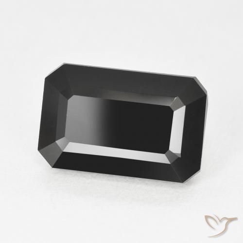 4.83 ct Black Tourmaline Stone, Natural Tourmaline in Octagon Step Cut Shape for Sale