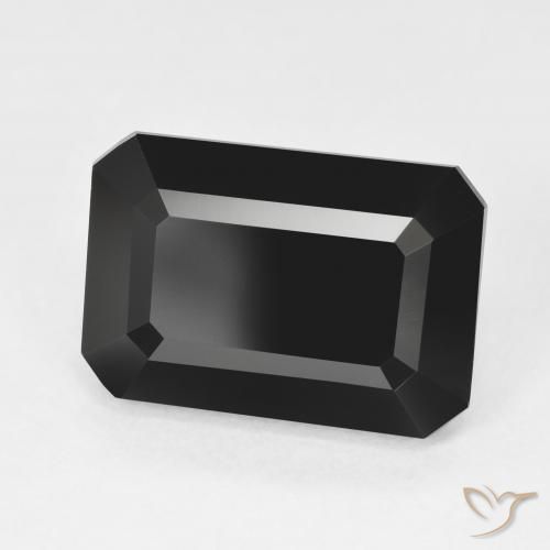 9.78 ct Black Tourmaline Stone, Natural Tourmaline in Octagon Step Cut Shape for Sale