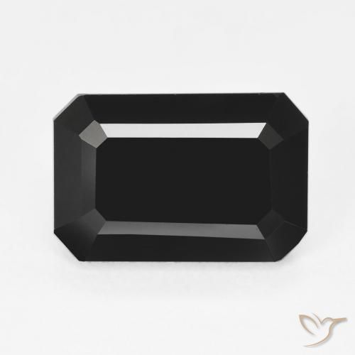 6.37ct Natural Schorl Tourmaline, Emerald Cut, Opaque