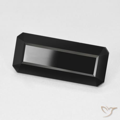 5.28 ct Black Tourmaline Stone, Natural Tourmaline in Octagon Step Cut Shape for Sale