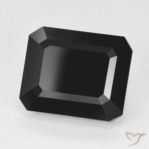 11.71 ct Black Tourmaline Stone, Natural Tourmaline in Octagon Step Cut Shape for Sale