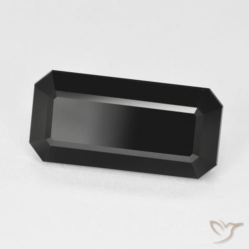 7.47 ct Black Tourmaline Stone, Natural Tourmaline in Octagon Step Cut Shape for Sale