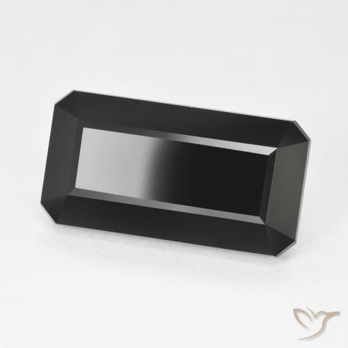 10.66 ct Black Tourmaline Stone, Natural Tourmaline in Octagon Step Cut Shape for Sale