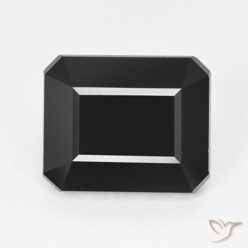 7.04ct Natural Schorl Tourmaline, Emerald Cut, Opaque