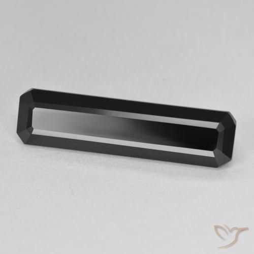 6.90 ct Black Tourmaline Stone, Natural Tourmaline in Octagon Step Cut Shape for Sale