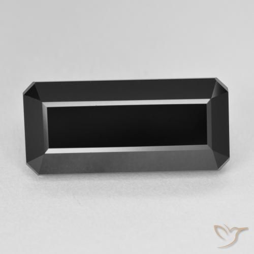 12.22ct Natural Schorl Tourmaline, Emerald Cut, Opaque