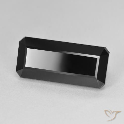 12.22 ct Black Tourmaline Stone, Natural Tourmaline in Octagon Step Cut Shape for Sale