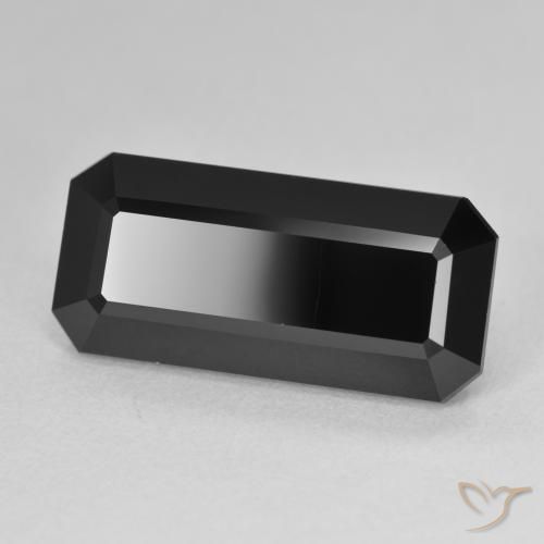 10.67 ct Black Tourmaline Stone, Natural Tourmaline in Octagon Step Cut Shape for Sale