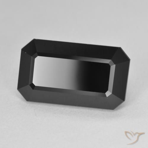 10.23 ct Black Tourmaline Stone, Natural Tourmaline in Octagon Step Cut Shape for Sale