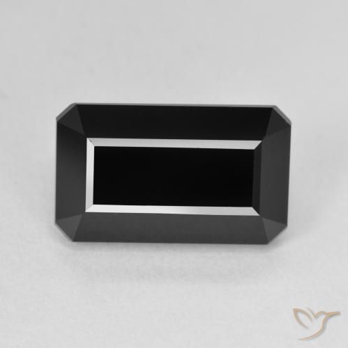 6.70ct Natural Schorl Tourmaline, Emerald Cut, Opaque