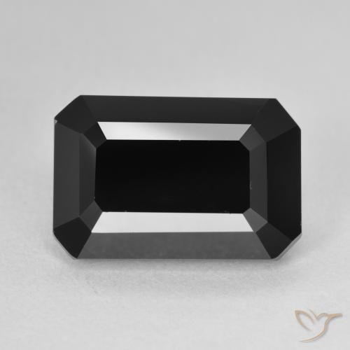 8.97ct Natural Schorl Tourmaline, Emerald Cut, Opaque