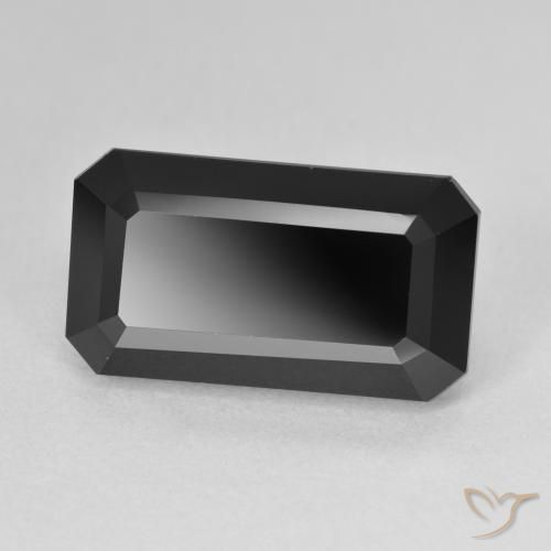 10.96 ct Black Tourmaline Stone, Natural Tourmaline in Octagon Step Cut Shape for Sale