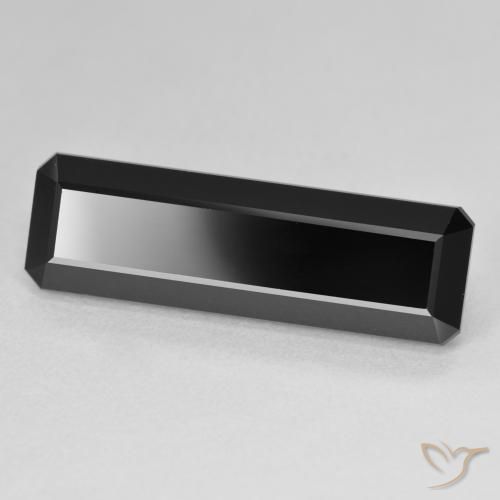 11.16 ct Black Tourmaline Stone, Natural Tourmaline in Octagon Step Cut Shape for Sale