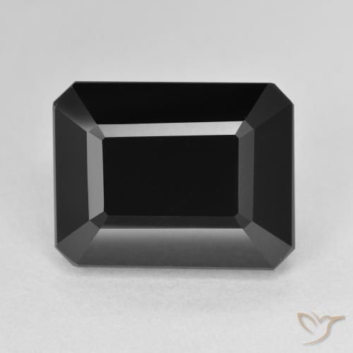 11.28ct Natural Schorl Tourmaline, Emerald Cut, Opaque
