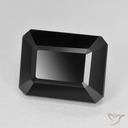 11.28 ct Black Tourmaline Stone, Natural Tourmaline in Octagon Step Cut Shape for Sale