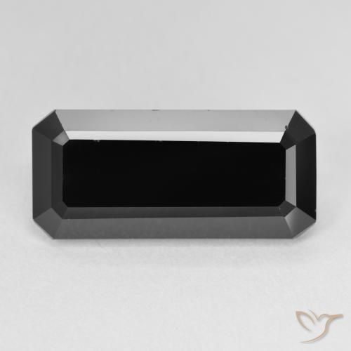 10.29ct Natural Schorl Tourmaline, Emerald Cut, Opaque