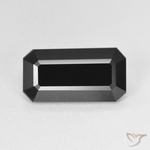 4.33ct Natural Schorl Tourmaline, Emerald Cut, Opaque