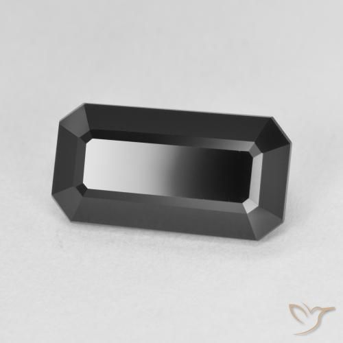 4.33 ct Black Tourmaline Stone, Natural Tourmaline in Octagon Step Cut Shape for Sale