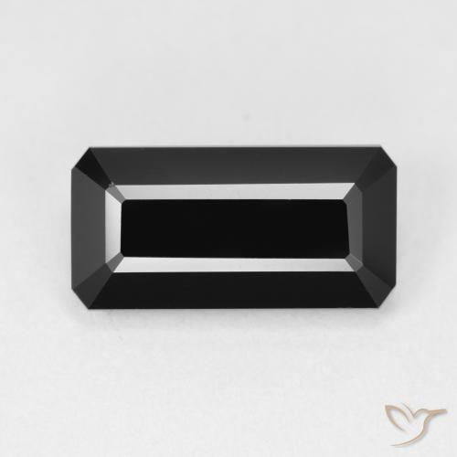 5.25ct Natural Schorl Tourmaline, Emerald Cut, Opaque