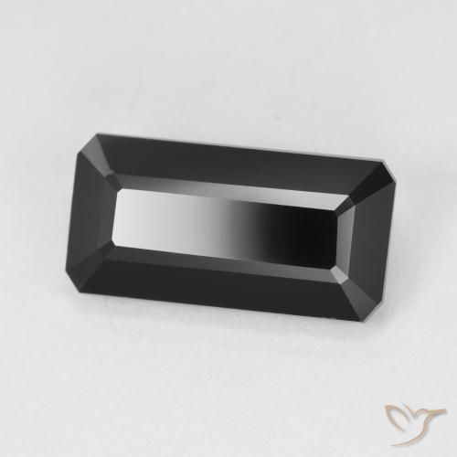 5.25 ct Black Tourmaline Stone, Natural Tourmaline in Octagon Step Cut Shape for Sale