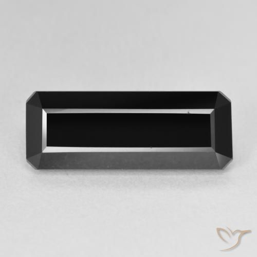 6.18ct Natural Schorl Tourmaline, Emerald Cut, Opaque
