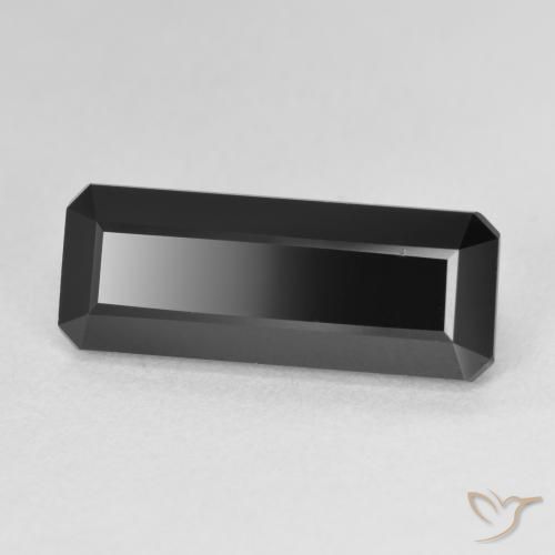 6.18 ct Black Tourmaline Stone, Natural Tourmaline in Octagon Step Cut Shape for Sale