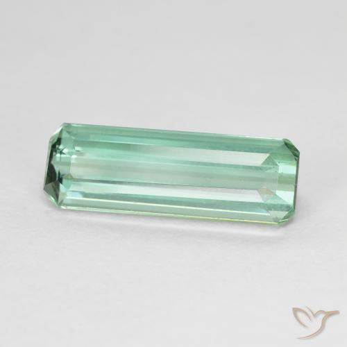 4.12 ct Green Tourmaline Stone, Natural Tourmaline in Octagon Step Cut Shape for Sale