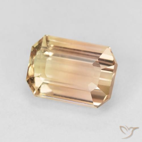 5.60 ct Golden Tourmaline Stone, Natural Tourmaline in Octagon Step Cut Shape for Sale