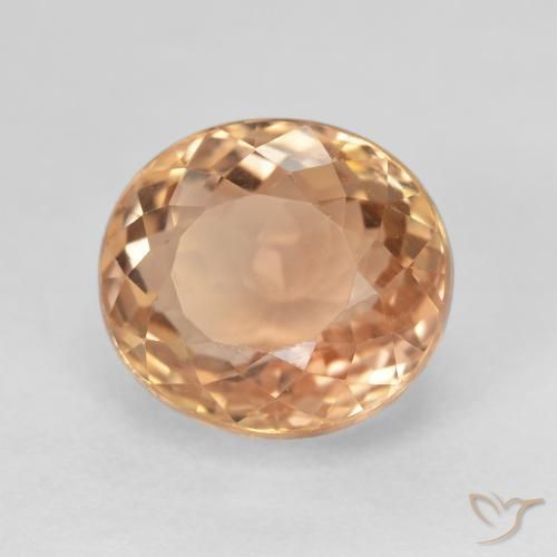 6.96 ct Orange Tourmaline Stone, Natural Tourmaline in Oval Portuguese-Cut Shape for Sale