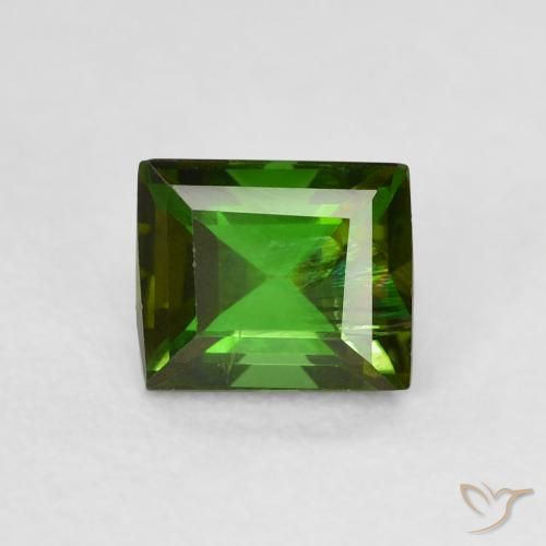 0.99ct Natural Forest Green Tourmaline, Baguette, VS-SI