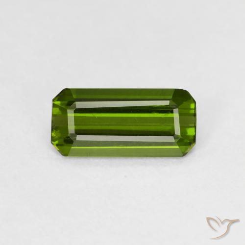 0.88ct طبيعي الأخضر الغامق تورمالين, ثمانى / قصة زمرد, VS-SI, Photo A