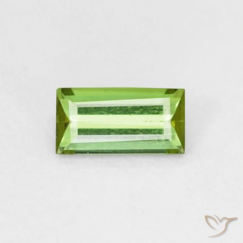 0.60ct Natural Earth Green Tourmaline, Baguette, VVS-VS
