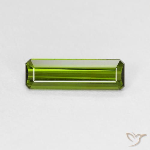 1.28ct Natural Deep Green Tourmaline, Emerald Cut, VVS-VS