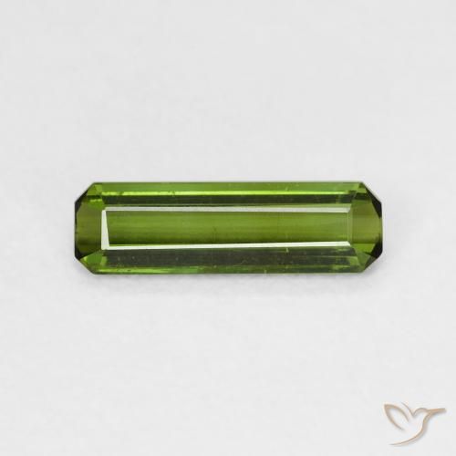 0.63ct Natural Medium Green Tourmaline, Emerald Cut, VS