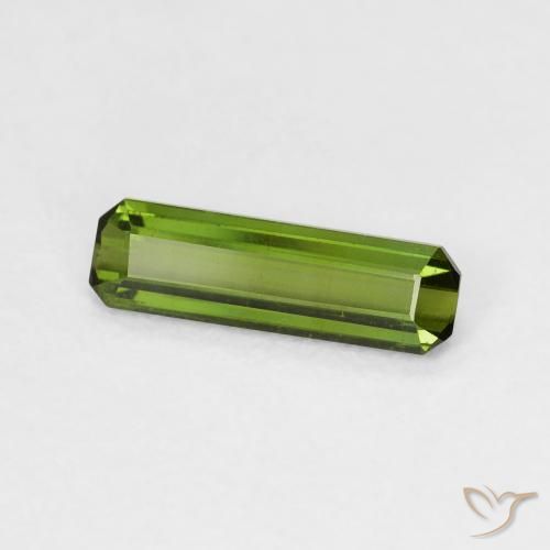 0.63 ct Green Tourmaline Stone, Natural Tourmaline in Octagon Step Cut Shape for Sale