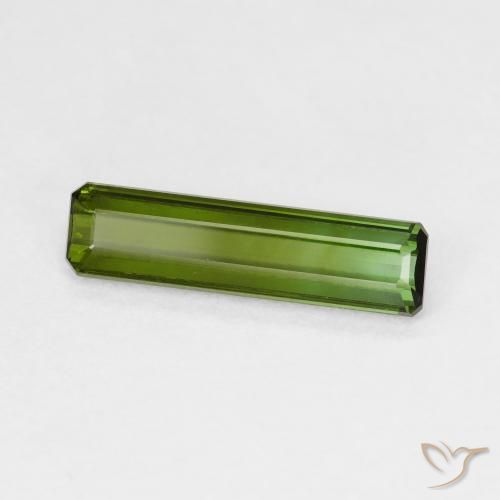 1.33 ct Green Tourmaline Stone, Natural Tourmaline in Octagon Step Cut Shape for Sale